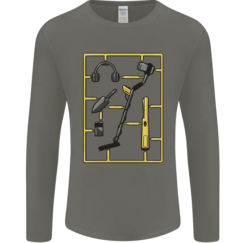 Metal Detecting Equipment ;Detector Stuff Mens Long Sleeve T-Shirt Charcoal