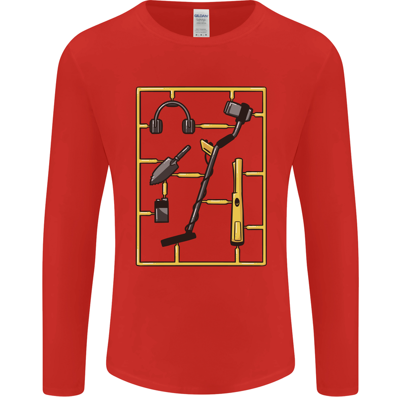 Metal Detecting Equipment ;Detector Stuff Mens Long Sleeve T-Shirt Red