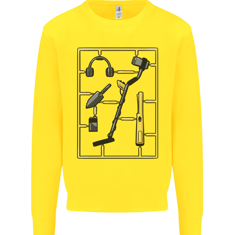 Metal Detecting Equipment ;Detector Stuff Mens Sweatshirt Jumper Yellow