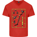 Metal Detecting Equipment ;Detector Stuff Mens V-Neck Cotton T-Shirt Red