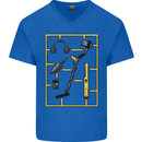 Metal Detecting Equipment ;Detector Stuff Mens V-Neck Cotton T-Shirt Royal Blue