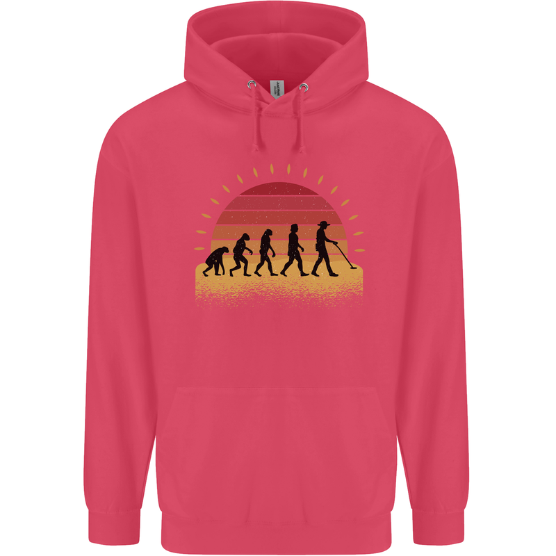 Metal Detecting Evolution Detector Childrens Kids Hoodie Heliconia