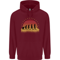 Metal Detecting Evolution Detector Childrens Kids Hoodie Maroon