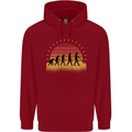 Metal Detecting Evolution Detector Childrens Kids Hoodie Red