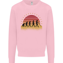 Metal Detecting Evolution Detector Kids Sweatshirt Jumper Light Pink