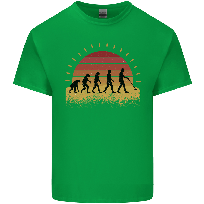 Metal Detecting Evolution Detector Kids T-Shirt Childrens Irish Green