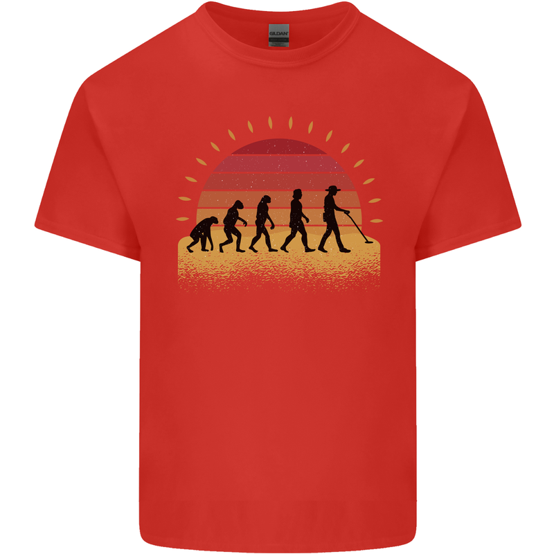Metal Detecting Evolution Detector Kids T-Shirt Childrens Red