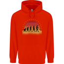 Metal Detecting Evolution Detector Mens 80% Cotton Hoodie Bright Red
