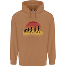 Metal Detecting Evolution Detector Mens 80% Cotton Hoodie Caramel Latte