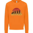 Metal Detecting Evolution Detector Mens Sweatshirt Jumper Orange