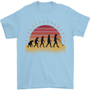 Metal Detecting Evolution Detector Mens T-Shirt 100% Cotton Light Blue