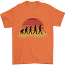 Metal Detecting Evolution Detector Mens T-Shirt 100% Cotton Orange