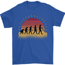 Metal Detecting Evolution Detector Mens T-Shirt 100% Cotton Royal Blue