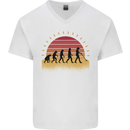 Metal Detecting Evolution Detector Mens V-Neck Cotton T-Shirt White