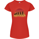 Metal Detecting Evolution Detector Womens Petite Cut T-Shirt Red