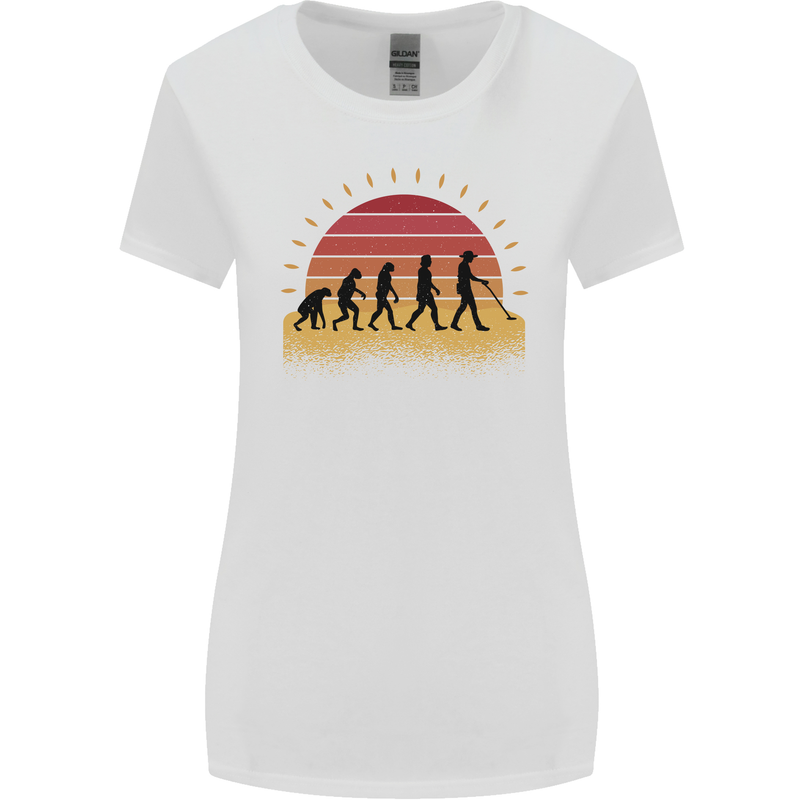 Metal Detecting Evolution Detector Womens Wider Cut T-Shirt White