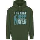 Metal Detecting The Next Beep Funny Childrens Kids Hoodie Forest Green