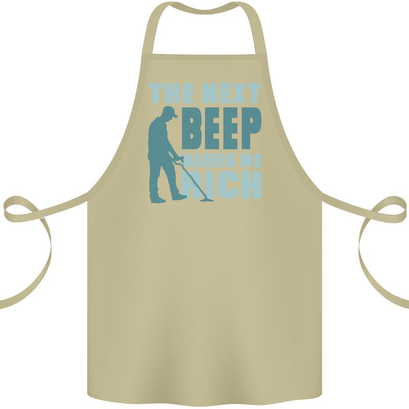 Metal Detecting The Next Beep Funny Cotton Apron 100% Organic Khaki