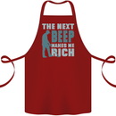 Metal Detecting The Next Beep Funny Cotton Apron 100% Organic Maroon