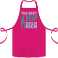 Metal Detecting The Next Beep Funny Cotton Apron 100% Organic Pink