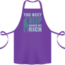 Metal Detecting The Next Beep Funny Cotton Apron 100% Organic Purple