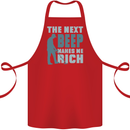 Metal Detecting The Next Beep Funny Cotton Apron 100% Organic Red
