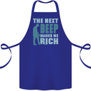 Metal Detecting The Next Beep Funny Cotton Apron 100% Organic Royal Blue