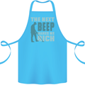 Metal Detecting The Next Beep Funny Cotton Apron 100% Organic Turquoise