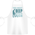 Metal Detecting The Next Beep Funny Cotton Apron 100% Organic White