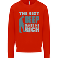 Metal Detecting The Next Beep Funny Kids Sweatshirt Jumper Bright Red
