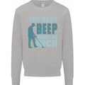 Metal Detecting The Next Beep Funny Kids Sweatshirt Jumper Sports Grey
