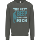 Metal Detecting The Next Beep Funny Kids Sweatshirt Jumper Storm Grey
