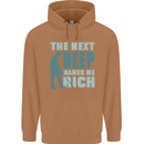 Metal Detecting The Next Beep Funny Mens 80% Cotton Hoodie Caramel Latte