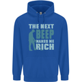 Metal Detecting The Next Beep Funny Mens 80% Cotton Hoodie Royal Blue