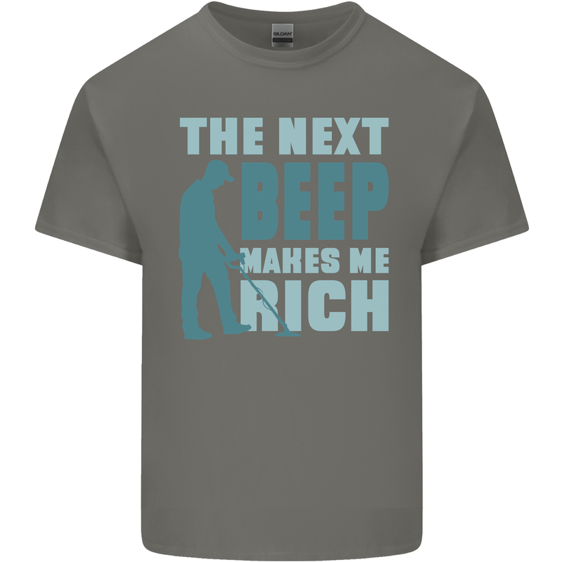 Metal Detecting The Next Beep Funny Mens Cotton T-Shirt Tee Top Charcoal