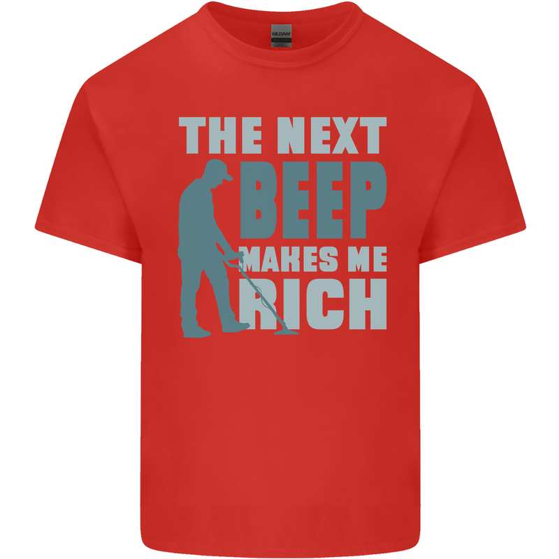 Metal Detecting The Next Beep Funny Mens Cotton T-Shirt Tee Top Red