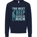 Metal Detecting The Next Beep Funny Mens Sweatshirt Jumper Navy Blue
