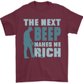 Metal Detecting The Next Beep Funny Mens T-Shirt 100% Cotton Maroon