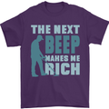 Metal Detecting The Next Beep Funny Mens T-Shirt 100% Cotton Purple