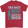 Metal Detecting The Next Beep Funny Mens T-Shirt 100% Cotton Red