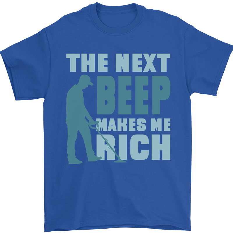 Metal Detecting The Next Beep Funny Mens T-Shirt 100% Cotton Royal Blue