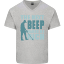 Metal Detecting The Next Beep Funny Mens V-Neck Cotton T-Shirt Sports Grey