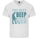 Metal Detecting The Next Beep Funny Mens V-Neck Cotton T-Shirt White