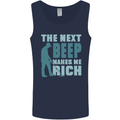 Metal Detecting The Next Beep Funny Mens Vest Tank Top Navy Blue