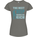 Metal Detecting The Next Beep Funny Womens Petite Cut T-Shirt Charcoal