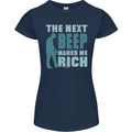 Metal Detecting The Next Beep Funny Womens Petite Cut T-Shirt Navy Blue