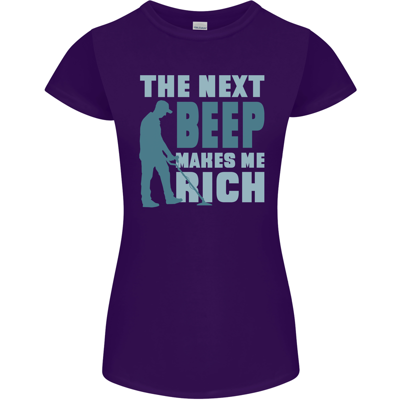 Metal Detecting The Next Beep Funny Womens Petite Cut T-Shirt Purple