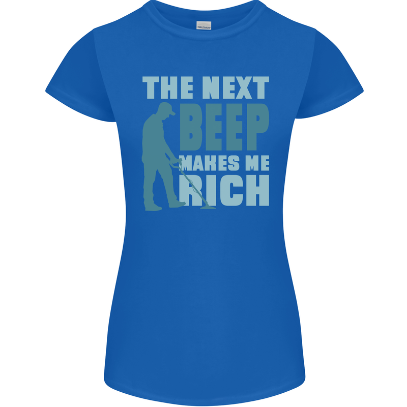 Metal Detecting The Next Beep Funny Womens Petite Cut T-Shirt Royal Blue