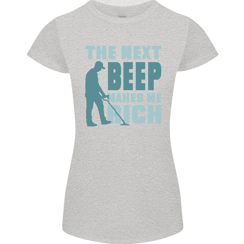 Metal Detecting The Next Beep Funny Womens Petite Cut T-Shirt Sports Grey