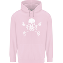 Metal Detector Skull Detecting Childrens Kids Hoodie Light Pink